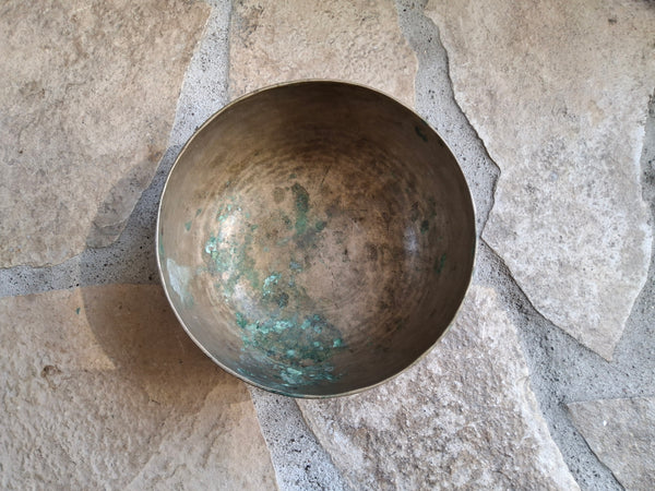 Bowl 805: 6.75" Antique Himalayan Singing Bowl 144 HZ G#4-22