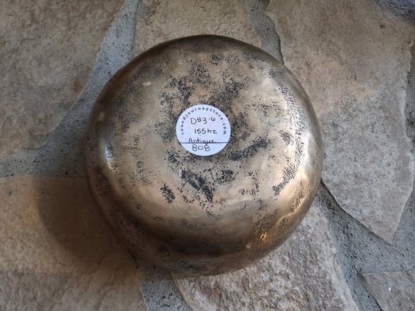 Bowl 808: 8" Antique Himalayan Singing Bowl 155 HZ D#3-6