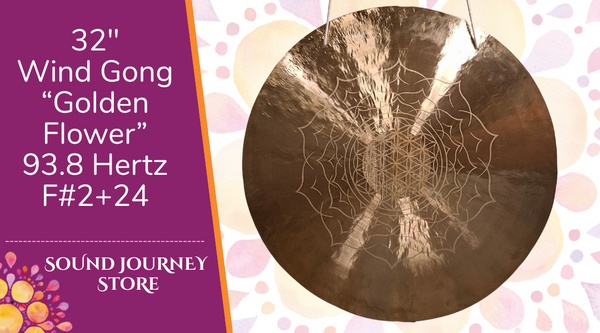 32" Wind Gong "Golden Flower"