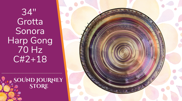 34" Grotta Sonora Harp Gong 70 Hz C#2+18