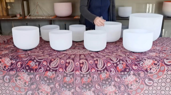 C Major Chakra Set Crystal Singing Bowls