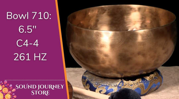 Bowl 710: 6.5" C4-4 New Himalayan Singing Bowl 261 HZ