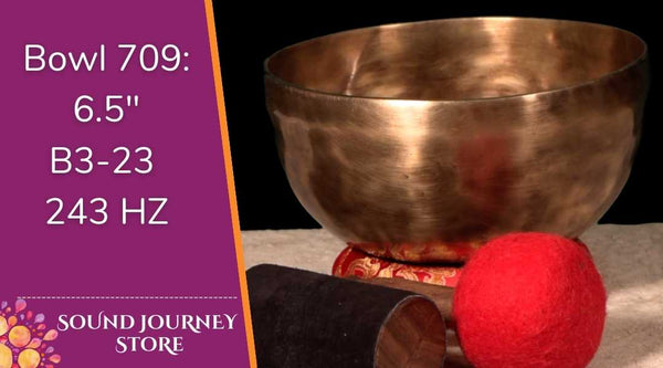 Bowl 709: 6.5" B3-23 New Himalayan Singing Bowl 243 HZ