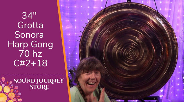 34" Grotta Sonora Harp Gong 70 Hz C#2+18