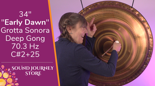 34" "Early Dawn" Grotta Sonora Deep Gong 70.3 Hz C#2+25