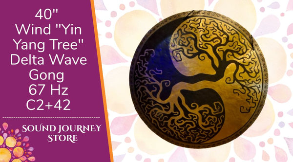 40" Wind Delta Wave "Yin Yang Tree" Gong 67 Hz C2+42