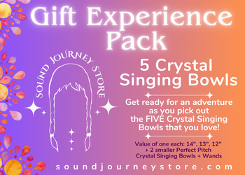 The Gift Experience Pack of 5 Crystal Singing Bowls