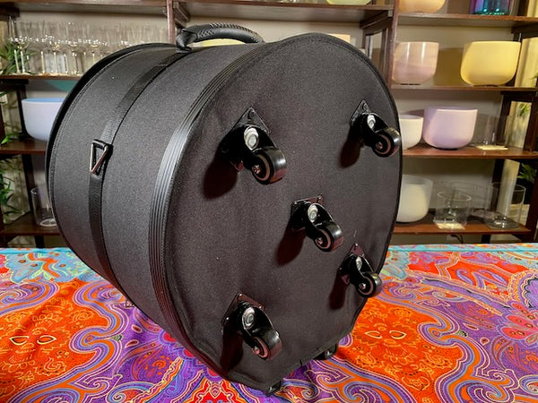Professional Black Padded Bag on Wheels for Singing Bowls