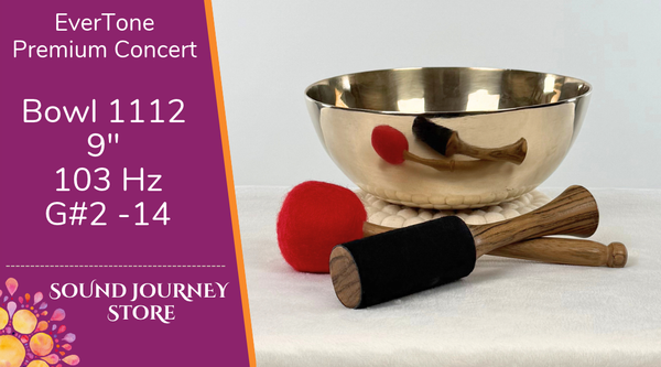 Bowl 1112: 9" Premium Concert Singing Bowl 103 Hz G#2 -14