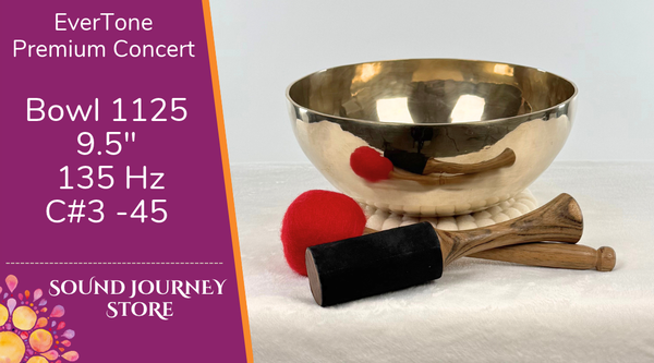 Bowl 1125: 9.5" Premium Concert Singing Bowl 135 Hz C#3 -45