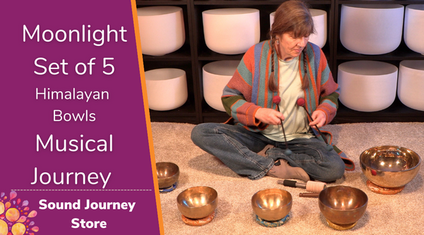 Moonlight: Set of 5 New Himalayan Singing Bowls