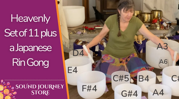 Heavenly Set of 11 plus a Japanese Rin Gong: A3 B3 C#4 D4 E4 F#4 G#4 A4 B4 C#5